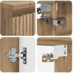 vidaXL Sada kúpeľňového nábytku 4 pcs Dub artisan – Obrázok 4