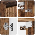 vidaXL Sada kúpeľňového nábytku 4 pcs Staré drevo – Obrázok 4