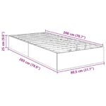 vidaXL Otomanový posteľný rám Sonoma dub 203 x 80,5 x 25 cm – Obrázok 12