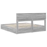 vidaXL Úložná posteľ Sivý Sonoma 200 x 200 cm Kompozitné drevo – Obrázok 10