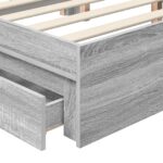 vidaXL Úložná posteľ Sivý Sonoma 200 x 200 cm Kompozitné drevo – Obrázok 11