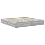 vidaXL Úložná posteľ Sivý Sonoma 200 x 200 cm Kompozitné drevo – Obrázok 6