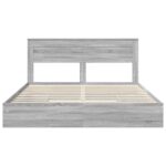 vidaXL Úložná posteľ Sivý Sonoma 200 x 200 cm Kompozitné drevo – Obrázok 8