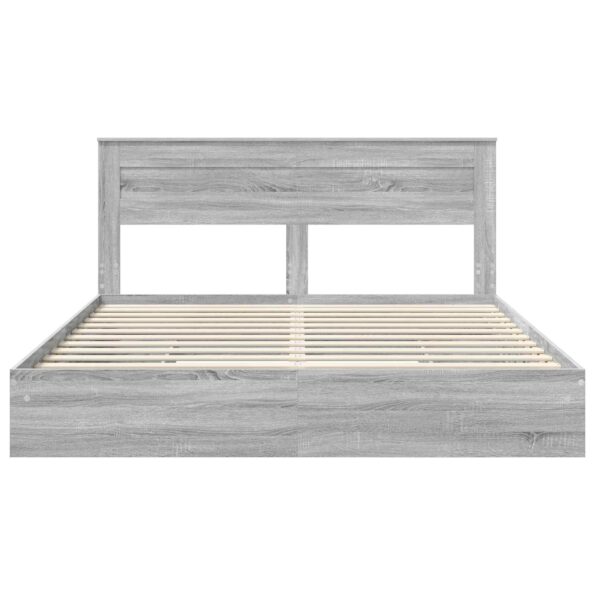 vidaXL Úložná posteľ Sivý Sonoma 200 x 200 cm Kompozitné drevo – Obrázok 8