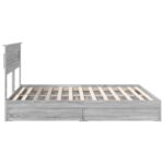 vidaXL Úložná posteľ Sivý Sonoma 200 x 200 cm Kompozitné drevo – Obrázok 9