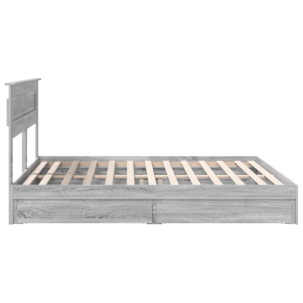 vidaXL Úložná posteľ Sivý Sonoma 200 x 200 cm Kompozitné drevo – Obrázok 9