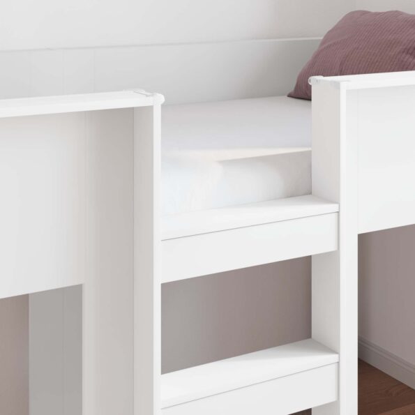 vidaXL Poschodová posteľ pre deti Biela 75 x 190 cm Kompozitné drevo – Obrázok 3