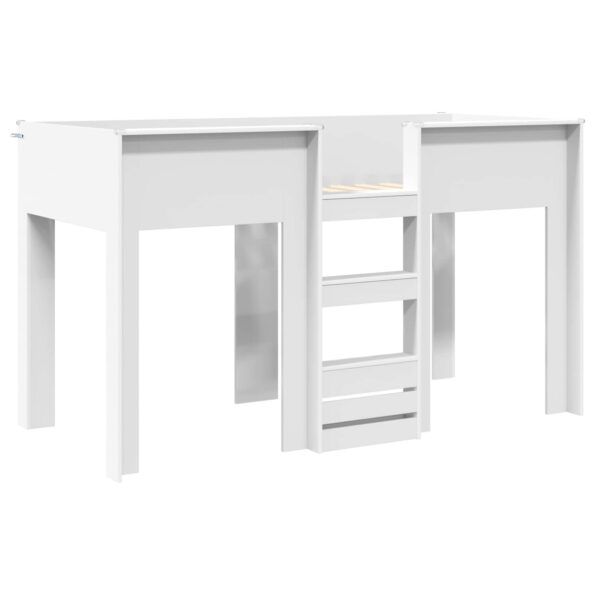 vidaXL Poschodová posteľ pre deti Biela 75 x 190 cm Kompozitné drevo – Obrázok 4
