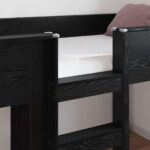 vidaXL Poschodová posteľ pre deti s úložiskom Čierny dub 75 x 190 cm – Obrázok 3
