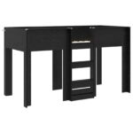 vidaXL Poschodová posteľ pre deti s úložiskom Čierny dub 75 x 190 cm – Obrázok 4
