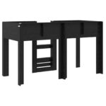 vidaXL Poschodová posteľ pre deti s úložiskom Čierny dub 75 x 190 cm – Obrázok 7