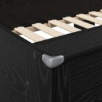 vidaXL Poschodová posteľ pre deti s úložiskom Čierny dub 75 x 190 cm – Obrázok 8