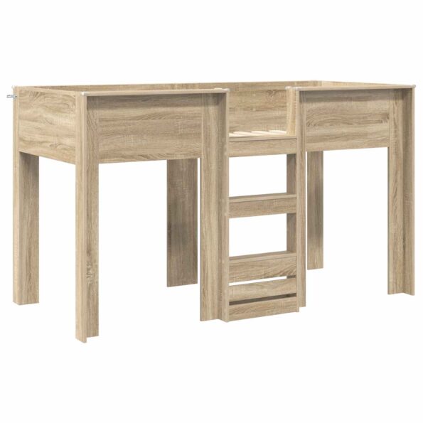 vidaXL Poschodová posteľ pre deti s úložiskom Sonoma dub 75 x 190 cm – Obrázok 4