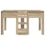 vidaXL Poschodová posteľ pre deti s úložiskom Sonoma dub 75 x 190 cm – Obrázok 5