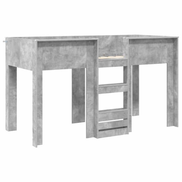 vidaXL Poschodová posteľ pre deti Betónová šedá 75 x 190 cm – Obrázok 4