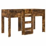 vidaXL Poschodová posteľ pre deti s úložiskom Dymová dub 75 x 190 cm – Obrázok 4