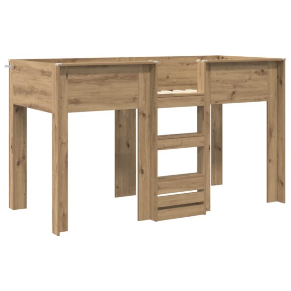 vidaXL Poschodová posteľ pre deti Remeselný dub 75 x 190 cm – Obrázok 4