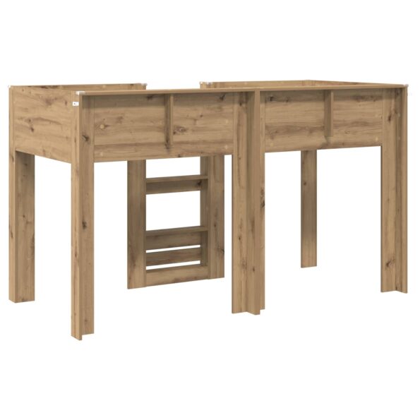 vidaXL Poschodová posteľ pre deti Remeselný dub 75 x 190 cm – Obrázok 7