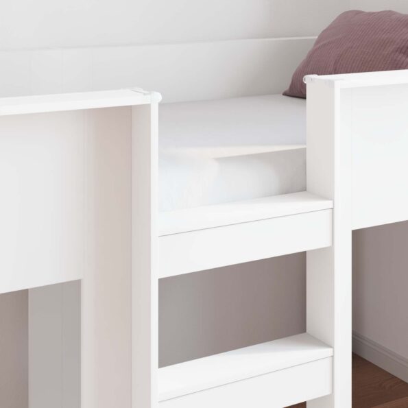 vidaXL Poschodová posteľ pre deti Biela 90 x 190 cm Kompozitné drevo – Obrázok 3