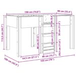 vidaXL Poschodová posteľ pre deti Remeselný dub 90 x 190 cm – Obrázok 10