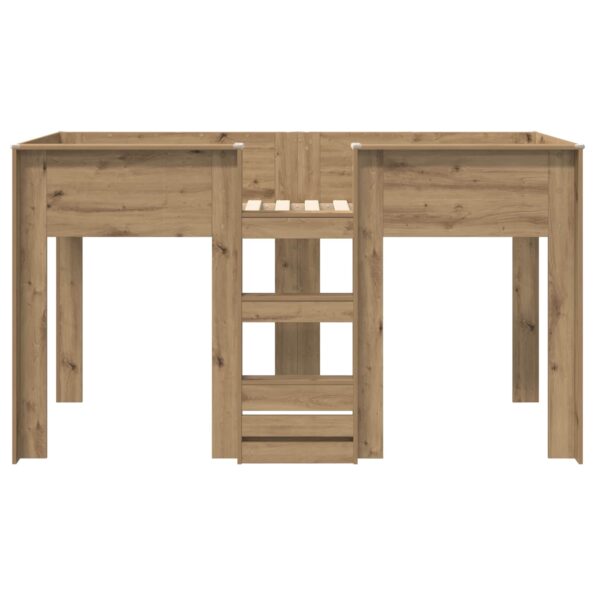 vidaXL Poschodová posteľ pre deti Remeselný dub 90 x 190 cm – Obrázok 5