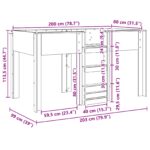 vidaXL Poschodová posteľ pre deti Remeselný dub 80 x 200 cm – Obrázok 10