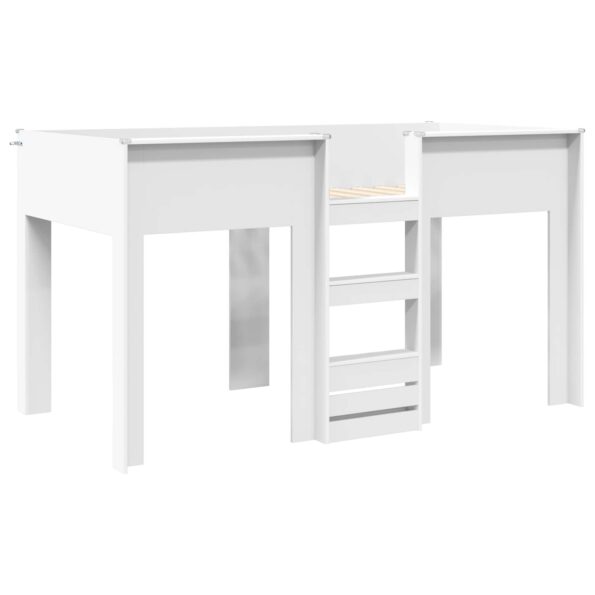 vidaXL Poschodová posteľ pre deti Biela 90 x 200 cm Kompozitné drevo – Obrázok 4