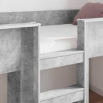 vidaXL Poschodová posteľ pre deti Betónová šedá 90 x 200 cm – Obrázok 3
