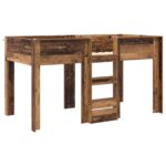 vidaXL Poschodová posteľ pre deti s úložiskom Staré drevo 90 x 200 cm – Obrázok 4