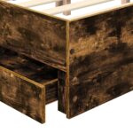 vidaXL Rám postele Dymová dub 120 x 200 cm Inžinierske drevo – Obrázok 11