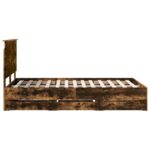 vidaXL Rám postele Dymová dub 120 x 200 cm Inžinierske drevo – Obrázok 9