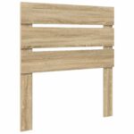 vidaXL Rám postele Sonoma dub a striebro 75 x 190 cm Kompozitné drevo – Obrázok 6