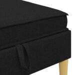 vidaXL Modulárny pohovkový set s úložným priestorom 6 pcs Čierna Látka – Obrázok 7