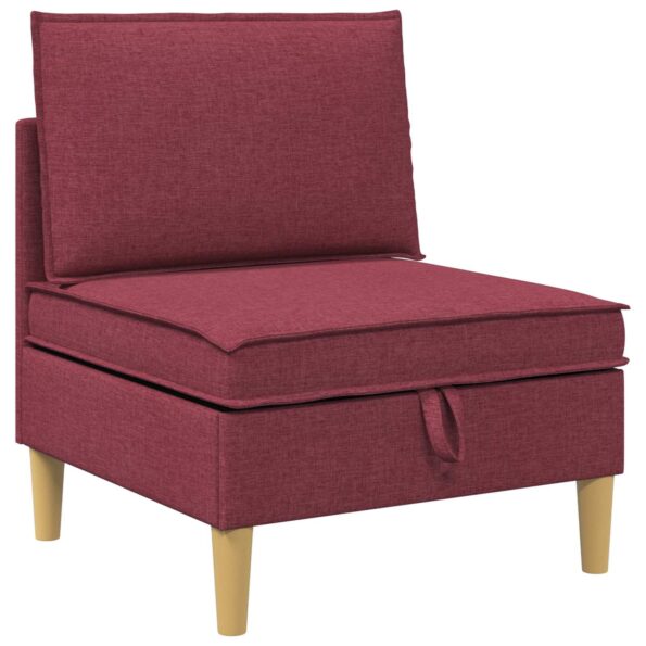 vidaXL Modulárny pohovkový set s úložným priestorom 3 pcs Víno červené – Obrázok 5
