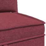 vidaXL Modulárny pohovkový set s úložným priestorom 3 pcs Víno červené – Obrázok 8