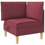 vidaXL Modulárny pohovkový set s úložným priestorom 5 pcs Víno červené – Obrázok 4
