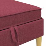 vidaXL Modulárny pohovkový set s úložným priestorom 5 pcs Víno červené – Obrázok 7