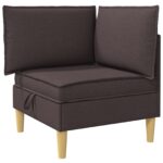 vidaXL Modulárny pohovkový set s úložným priestorom 3 pcs Tmavohnedá – Obrázok 6