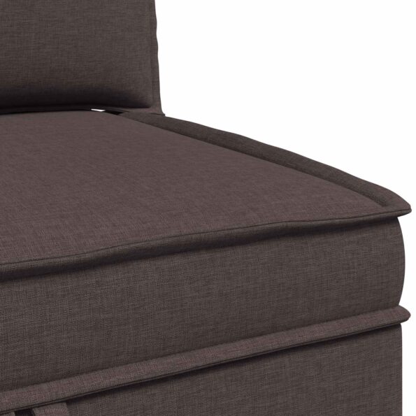 vidaXL Modulárny pohovkový set s úložným priestorom 4 pcs Tmavohnedá – Obrázok 8