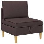 vidaXL Modulárny pohovkový set s úložným priestorom 4 pcs Tmavohnedá – Obrázok 5