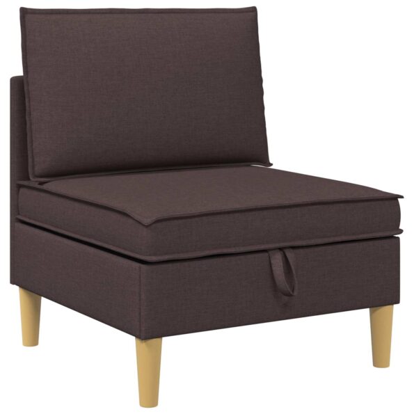vidaXL Modulárny pohovkový set s úložným priestorom 4 pcs Tmavohnedá – Obrázok 5
