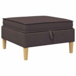 vidaXL Modulárny pohovkový set s úložným priestorom 4 pcs Tmavohnedá – Obrázok 6