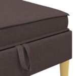 vidaXL Modulárny pohovkový set s úložným priestorom 5 pcs Tmavohnedá – Obrázok 7