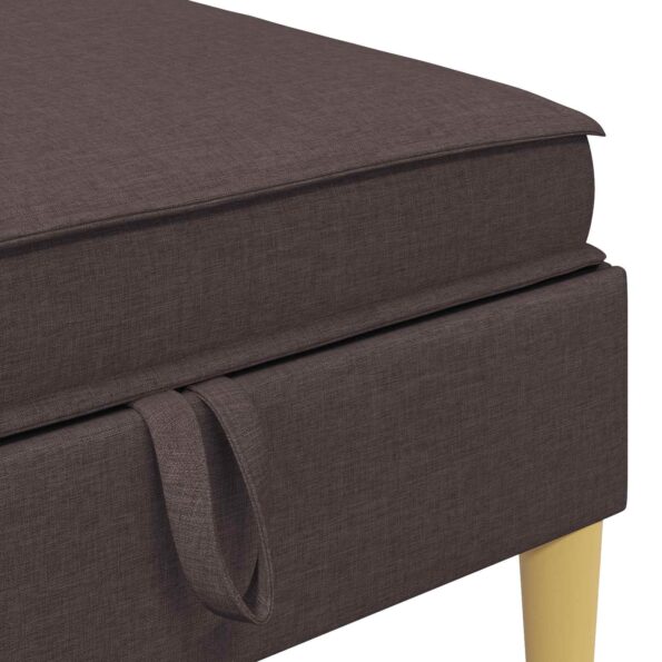 vidaXL Modulárny pohovkový set s úložným priestorom 5 pcs Tmavohnedá – Obrázok 7