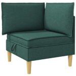 vidaXL Modulárny pohovkový set s úložným priestorom 4 pcs Tmavozelená – Obrázok 4