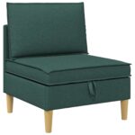 vidaXL Modulárny pohovkový set s úložným priestorom 4 pcs Tmavozelená – Obrázok 5