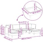 vidaXL Modulárny pohovkový set s úložným priestorom 6 pcs Tmavozelená – Obrázok 11