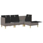 vidaXL Modulárny pohovkový set s úložným priestorom 4 pcs Sivohnedá – Obrázok 4