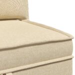 vidaXL Modulárny pohovkový set s úložným priestorom 3 pcs Krémová – Obrázok 8