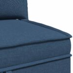 vidaXL Modulárny pohovkový set s úložným priestorom 4 pcs Modrá Látka – Obrázok 8
